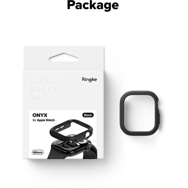 Чехол Ringke ONYX для Apple Watch 11 / 10 46 mm BLACK