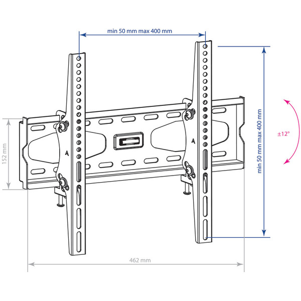 Кронштейн для телевизора Kromax STAR-44 серый