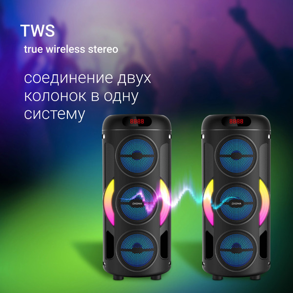 Минисистема Digma D-MC1721 (черный)