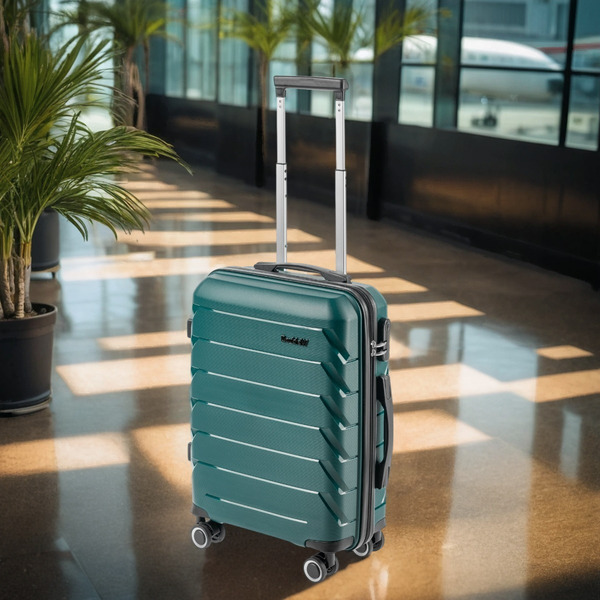 Чемодан DoubleW YF-PP02 с расширением (L, темно-зеленый)