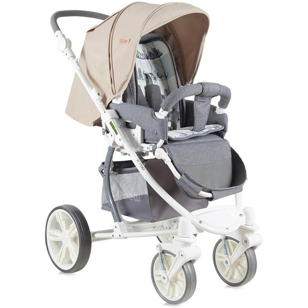 Коляска прогулочная «книга» Lorelli Combi S700 + Footcover 2017 Grey&Beige (10020941747)