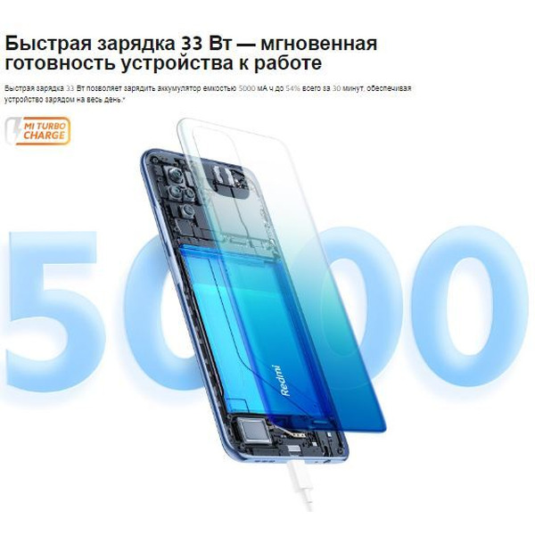 Смартфон Xiaomi Redmi Note 10S 6GB/64GB Onyx Gray RU