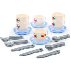 Набор игрушечной посуды Полесье Минутка 80271 (на 6 персон, в сеточке)