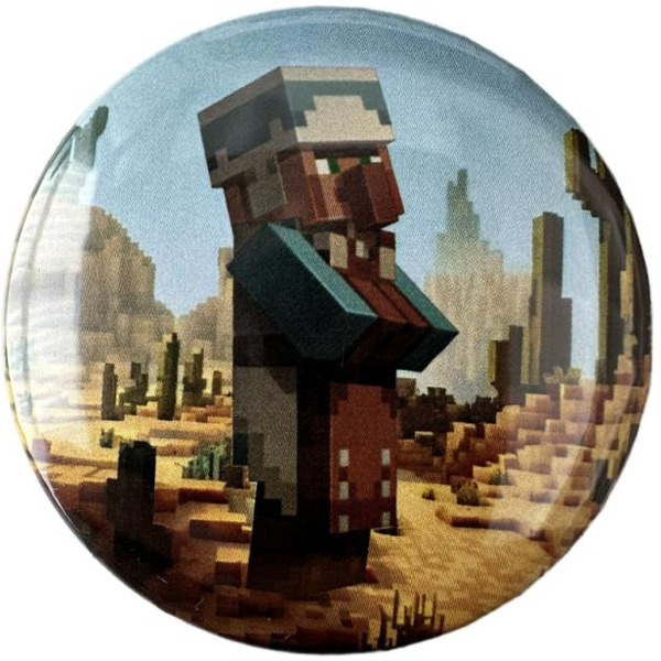 Значок сувенирный "Дай 5 Добру" (Майнкрафт) в ассортименте