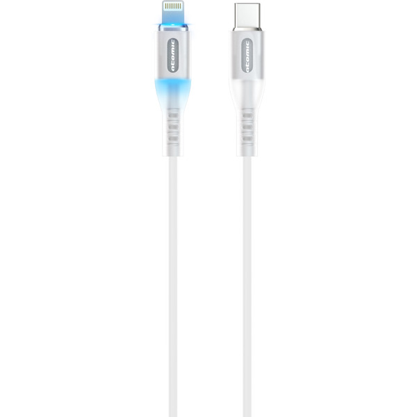 Кабель Atomic Ledit Usb-C-Lightning PD 27W LED 30.373 (1.2м, белый)