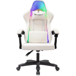 Кресло игровое Knight Wolf RGB (белый)