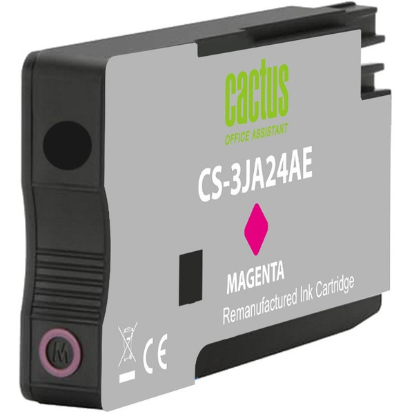 Картридж струйный Cactus CS-3JA24AE 963 пурп.пигм. (11мл) для HP OfficeJet 9010/9012/9013/9014/9015/9016/9019/9020/9025
