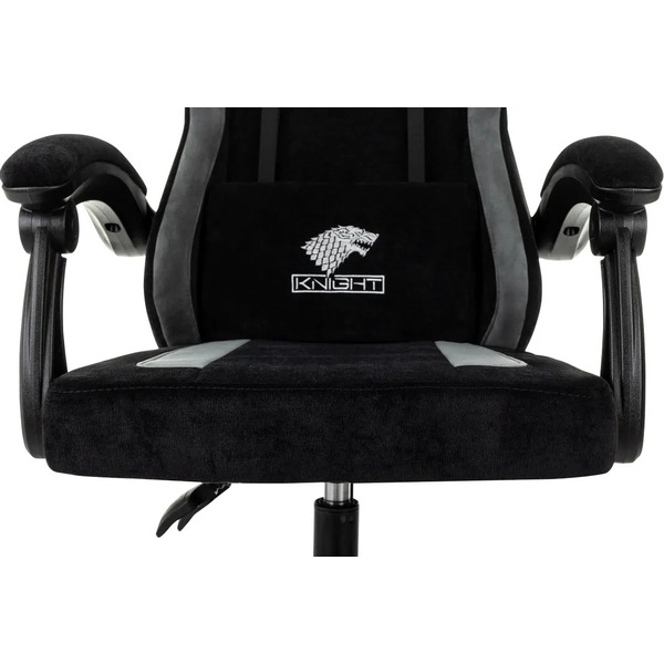 Кресло игровое Knight Wolf черный/серый