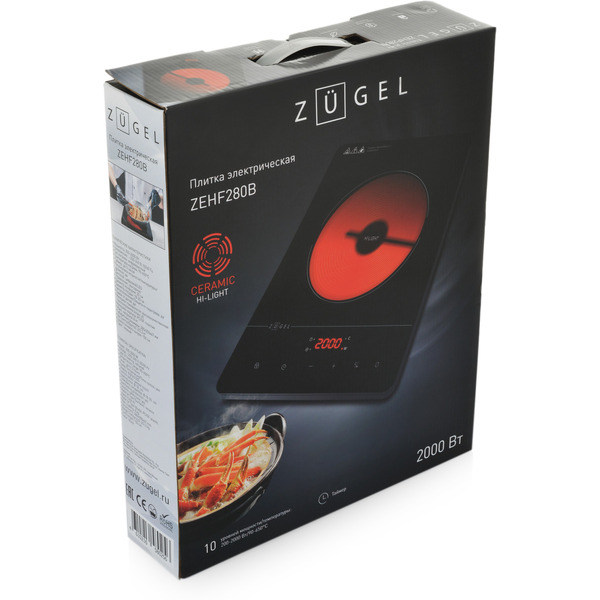 Настольная плита ZUGEL ZEHF280B