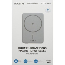Внешний аккумулятор Roome Urban W72 RMUR10KGR 10000mAh Magnetic Wireless (серый)
