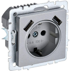 Розетка IEK BRITE BR-R14-16-U21-D31-K47