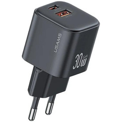Сетевое зарядное Usams CC263 30W GaN (черный)