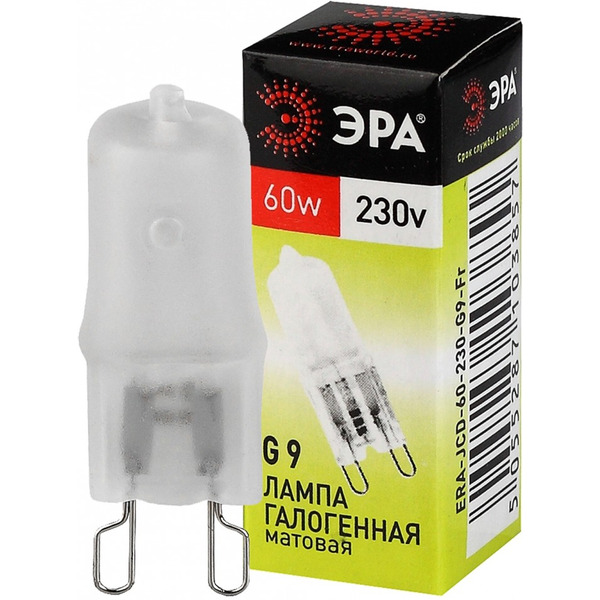 Лампочка ЭРА G9-JCD-60-230V-FR