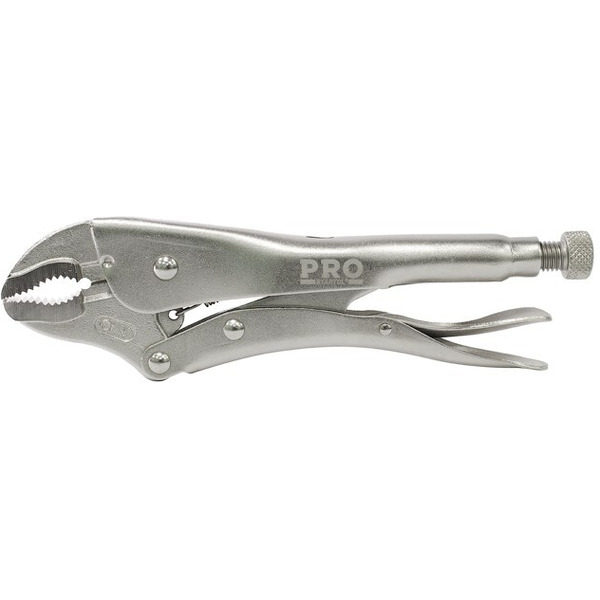 Зажим с фиксатором Pro Startul PRO-6051-01 180мм изогнутые губки