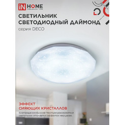 Светильник светодиодный IN HOME DECO ДАЙМОНД (4690612052489)