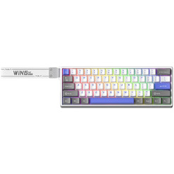 Клавиатура AULA WIN60HE MAX White-Gray-Blue