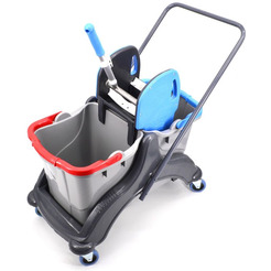 Тележка для уборки двухведерная с отжимом UCTEM CK748