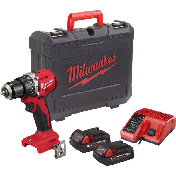 Дрель-шуруповерт Milwaukee M18 M18BLPDRC-202C 4933492822 (с 2-мя АКБ 2 Ач, кейс)