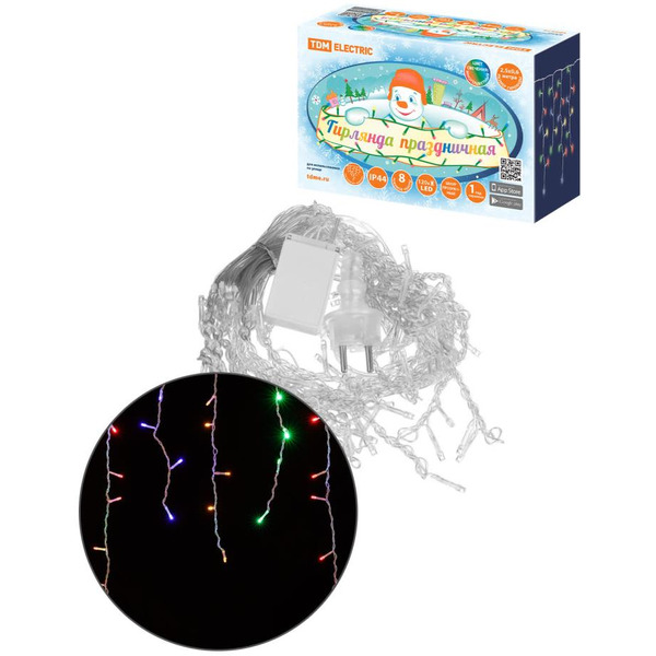 Гирлянда светодиодная TDM "Бахрома" 2,5х0,6 м, 120LED SQ0361-0098