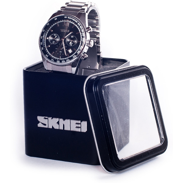 Наручные часы Skmei 9096 (нержавеющая сталь/черный)
