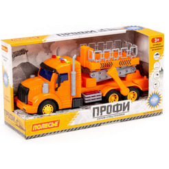 Автомобиль с подъемником Полесье Профи 89779 (оранжевый)