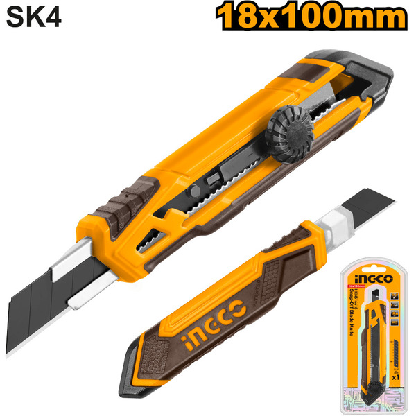 Нож строительный INGCO HKNS16618
