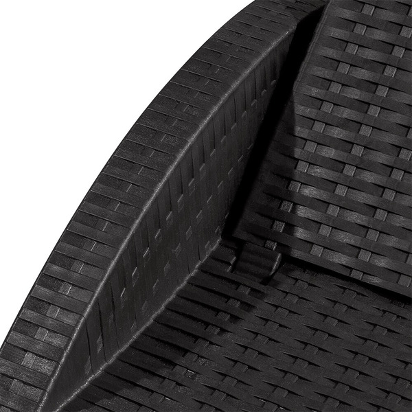 Шезлонг Ellastik Plast Rattan (антрацит)