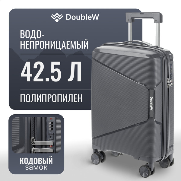 Чемодан на колесах DoubleW Nexo (S, графитовый)