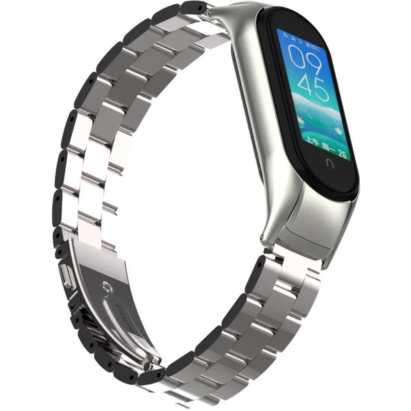 Ремешок Bingo Stainless для Xiaomi Mi Band 3/4 Серебристый