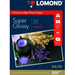 Фотобумага Lomond Super Glossy Bright A4 200 г/кв.м 20 листов (1101112)