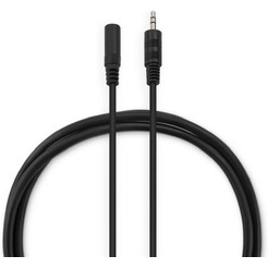 Кабель-удлинитель аудио Buro Jack 3.5 (m) - Jack 3.5 (f) (2м, черный)