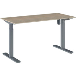 Стол для работы стоя WellDesk Evolution с электроприводом 18мм (ясень шимо, серый)