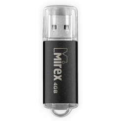USB Flash MIREX Unit Black 4GB (13600-FMUUND04)