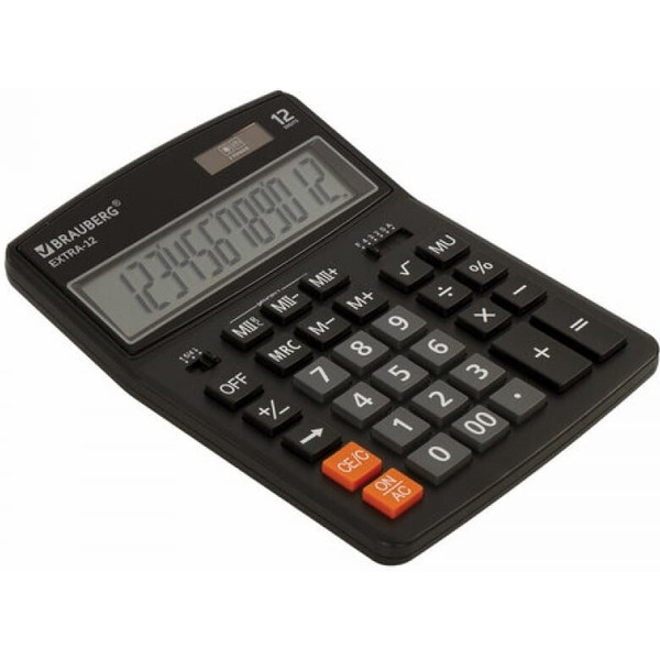 Калькулятор Brauberg Extra-12-bk (250481)