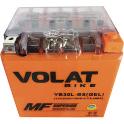 Мотоаккумулятор VOLAT YB30L-BS GEL R+ (30 А/ч)