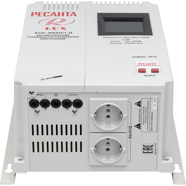 Стабилизатор напряжения Ресанта Lux АСН-3000Н/1-Ц (63/6/21)