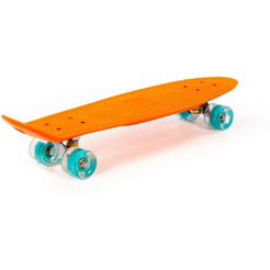 Доска роликовая Полесье 89496 (66 см) оранжевая с бирюзовыми колёсами