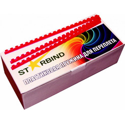 Пластиковые пружины для переплета STARBIND 25 мм красные 50шт./ BP25RdSB