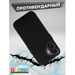 Чехол-накладка Bingo Carbon для Apple iPhone 17 (черный)