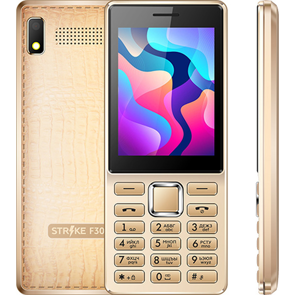 Телефон GSM STRIKE F30 (золотистый)