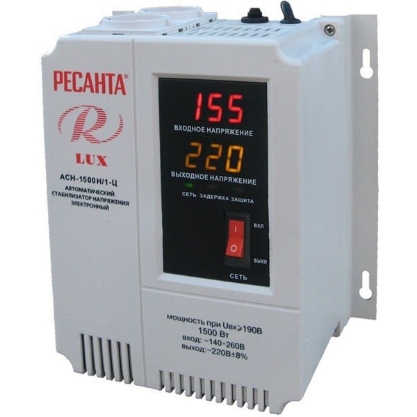 Стаблизатор напряжения Ресанта Lux АСН-1500Н/1-Ц (63/6/20)