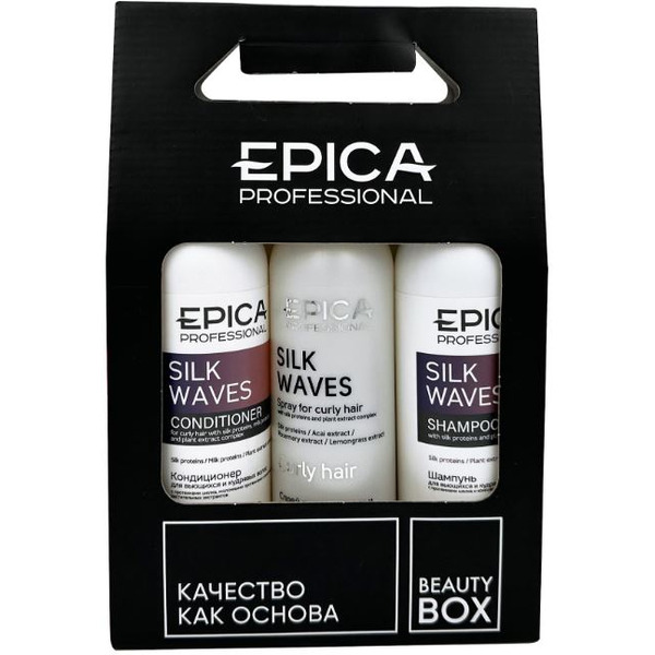 Набор EPICA Professional Silk Waves (шампунь 300мл + кондиционер 300мл + спрей 300мл)