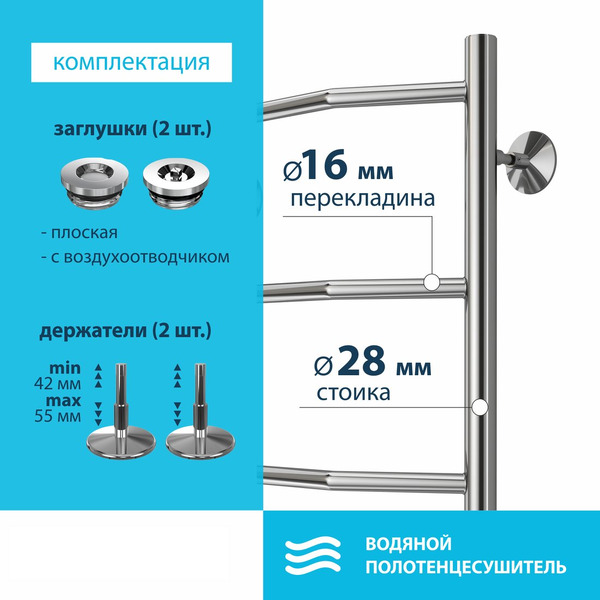 Полотенцесушитель Stelmix Трапеция ВПС П4 400х600 (боковое подключение 500 G 3/4")