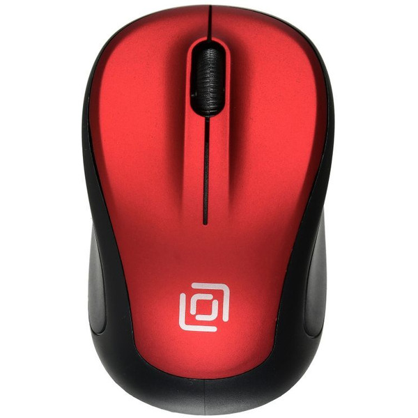Мышь Oklick 665MW (черный/красный)