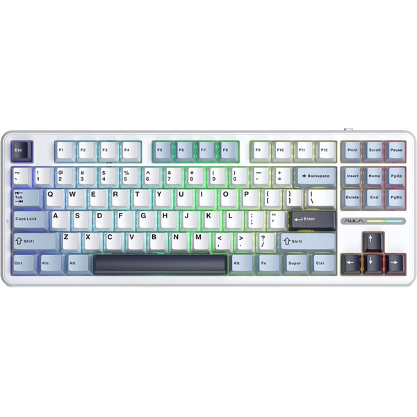 Клавиатура AULA F87 (синий/белый/фиолетовый)