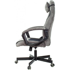 Кресло игровое Zombie VIKING 6 KNIGHT Fabric (1380214) серый/черный