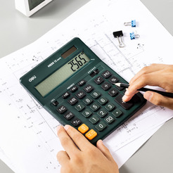 Калькулятор Deli EM888F-green