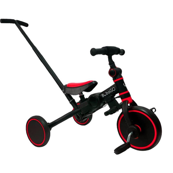 Беговел-велосипед Bubago Flint BG-FPY-109-9 с ручкой (черный/красный)