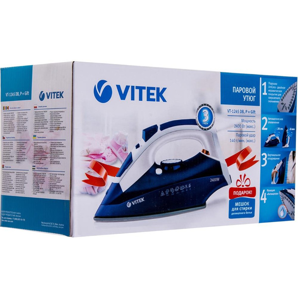 Утюг VITEK VT-1245DB,P+ GIFT
