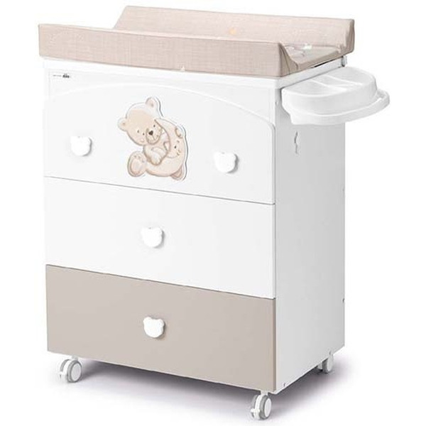 Комод пеленальный CAM CASSETTIERA ORSO (группа 0/3), лунный медведь, белый/бежевый